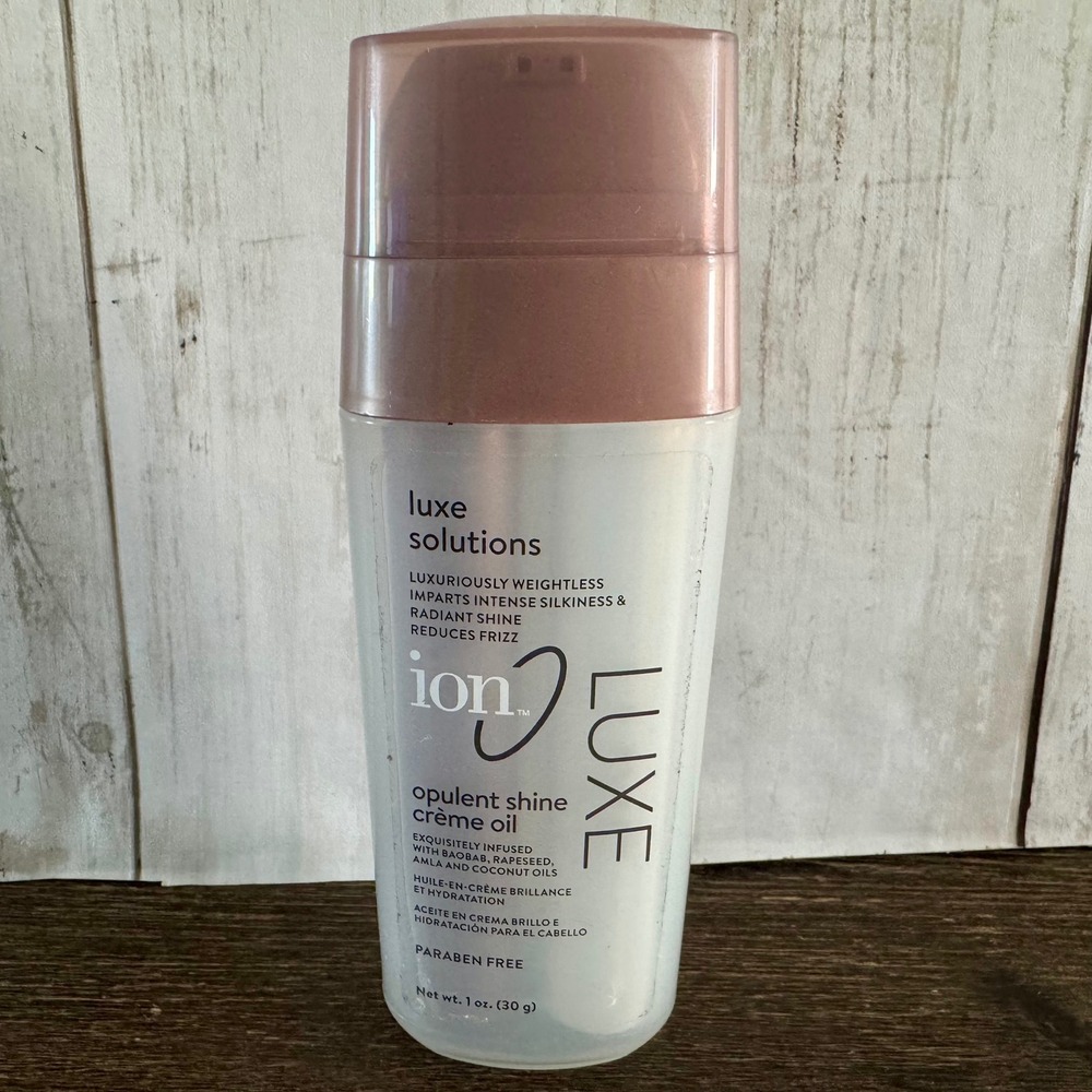 Ion Luxe Solutions Opulent Shine Creme Oil 1 oz Paraben Free Frizz Reducer